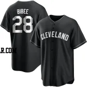 Tanner Bibee Youth Cleveland Guardians Black/White Replica Jersey