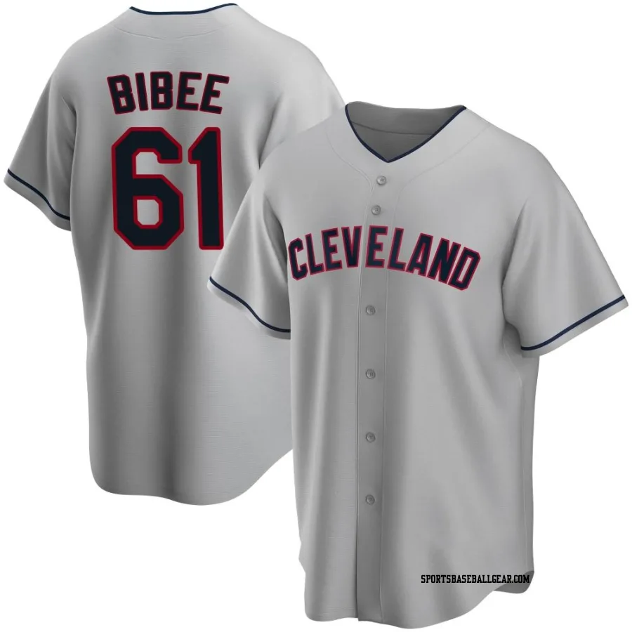 Tanner Bibee Youth Cleveland Guardians Gray Replica Road Jersey