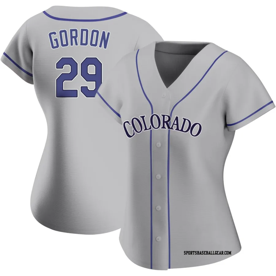 Tanner Gordon Women's Colorado Rockies Gray Authentic Road Jersey