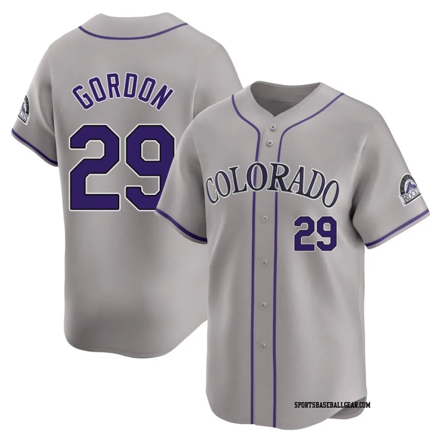 Tanner Gordon Youth Colorado Rockies Gray Limited Road Jersey