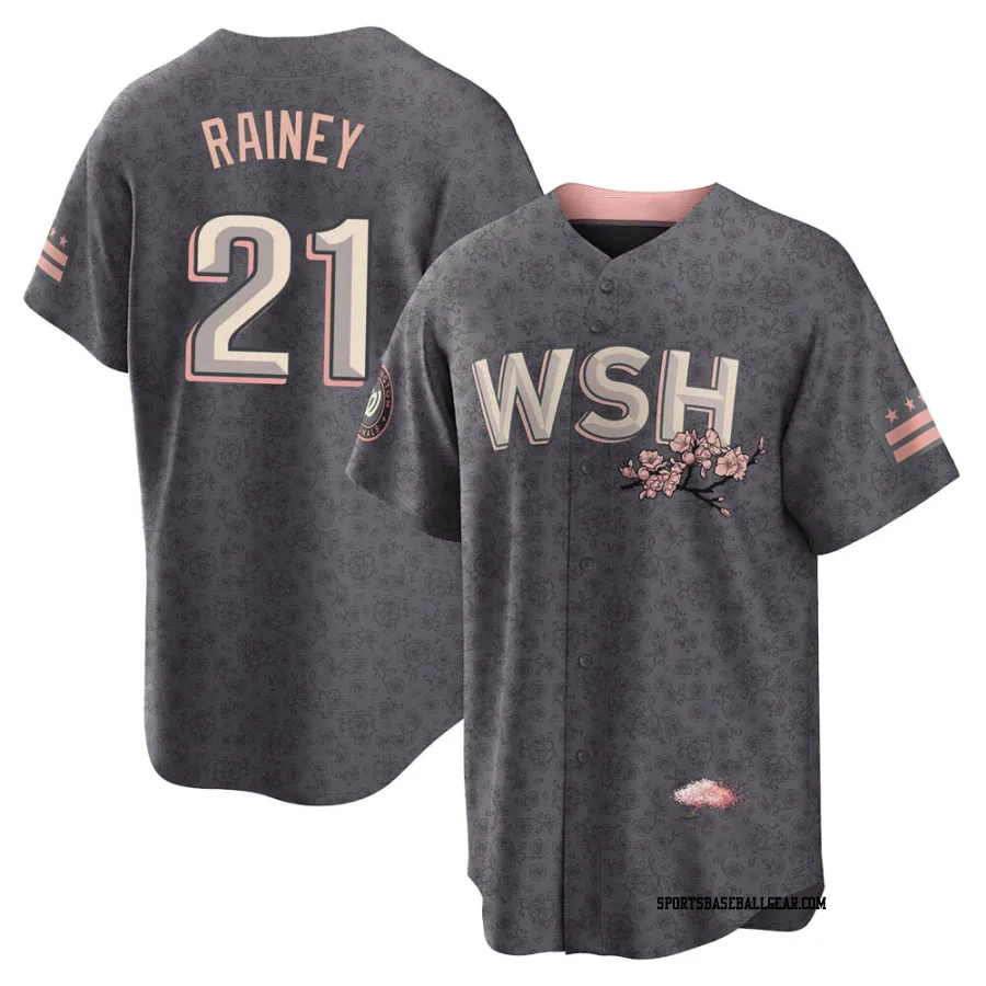 Tanner Rainey Men's Washington Nationals Gray Replica 2022 City Connect Jersey