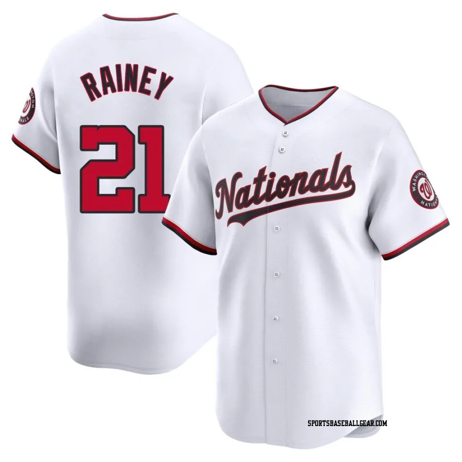 Tanner Rainey Men's Washington Nationals White Limited Home Jersey