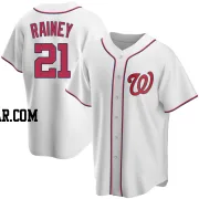 Tanner Rainey Men's Washington Nationals White Replica Home Jersey