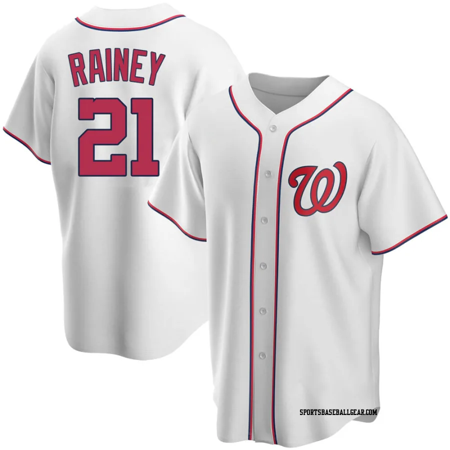 Tanner Rainey Youth Washington Nationals White Replica Home Jersey