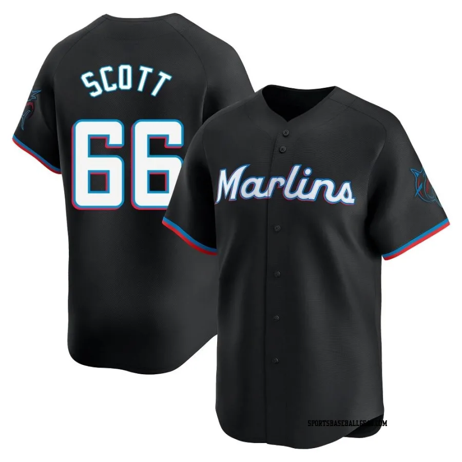 Tanner Scott Men's Miami Marlins Black Limited Alternate Jersey