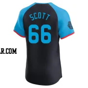 Tanner Scott Men's Miami Marlins Navy Elite National League 2024 All-Star Game Jersey