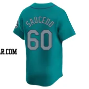 Tayler Saucedo Men's Seattle Mariners Aqua Limited Alternate Jersey