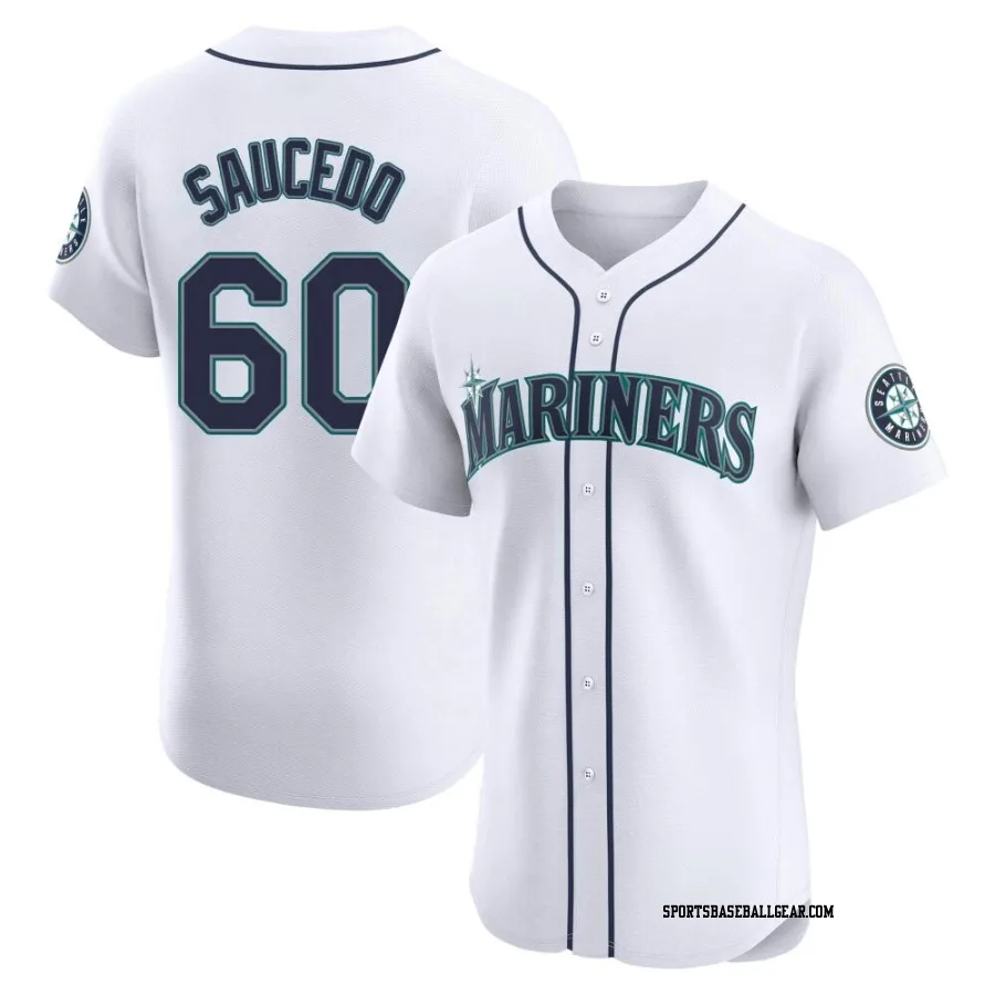 Tayler Saucedo Men's Seattle Mariners White Elite Home Jersey