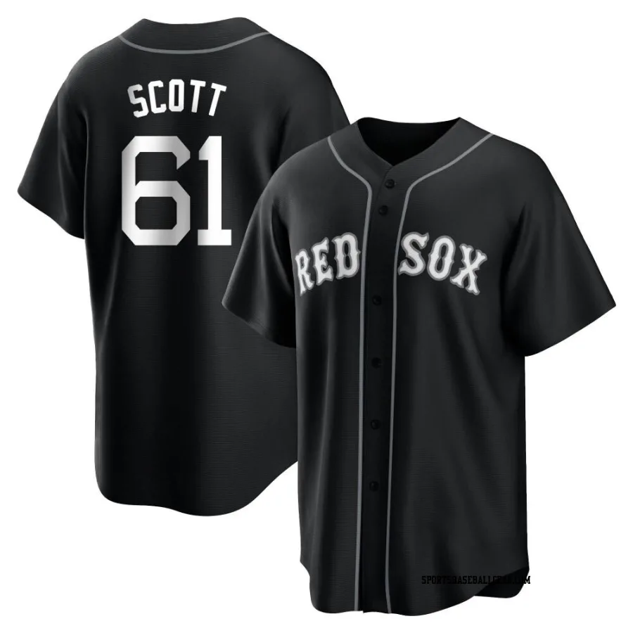 Tayler Scott Men's Boston Red Sox Black/White Replica Jersey