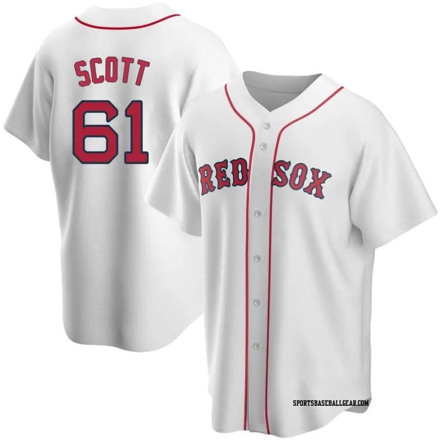 Tayler Scott Men's Boston Red Sox White Replica Home Jersey