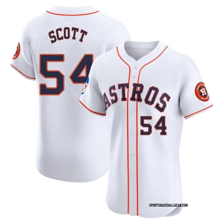 Tayler Scott Men's Houston Astros White Elite Home Patch Jersey