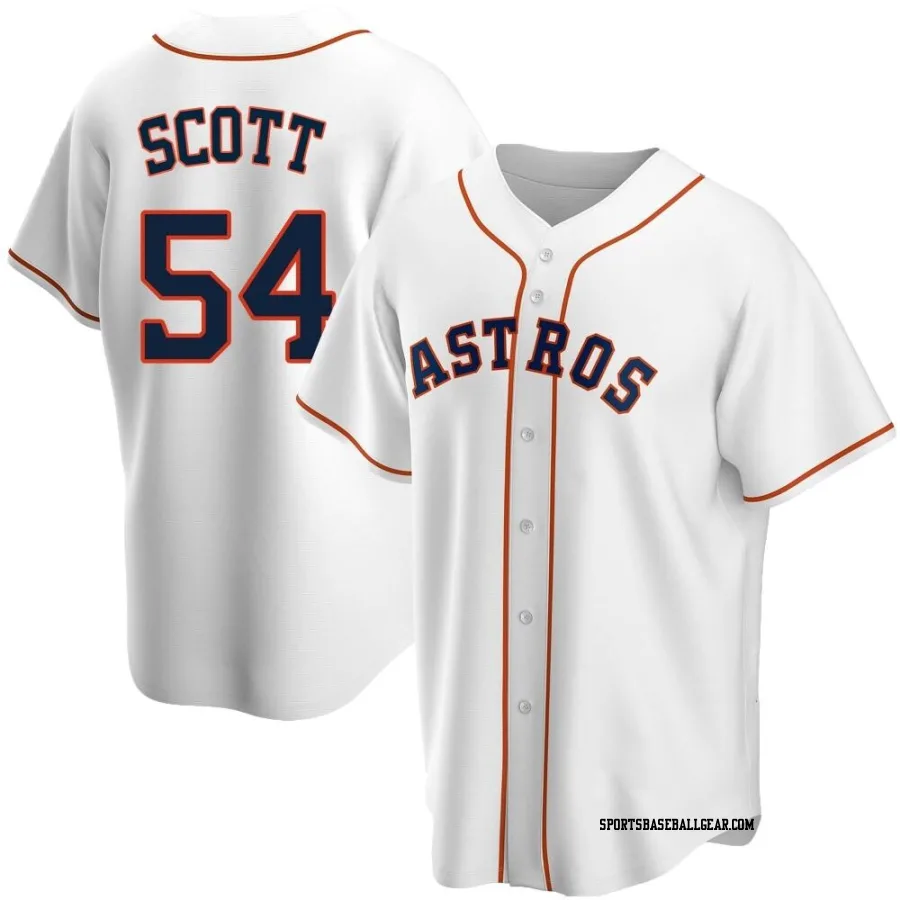 Tayler Scott Men's Houston Astros White Replica Home Jersey