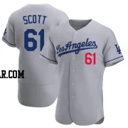 Tayler Scott Men's Los Angeles Dodgers Gray Authentic Away Jersey