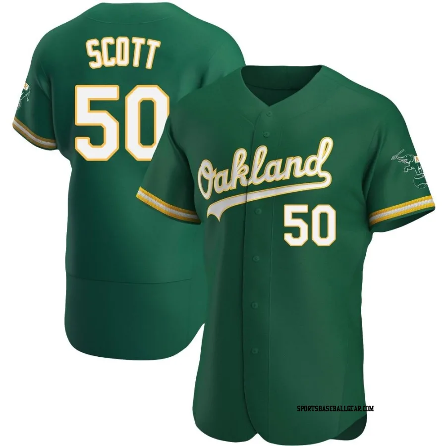 Tayler Scott Men's Oakland Athletics Green Authentic Kelly Alternate Jersey