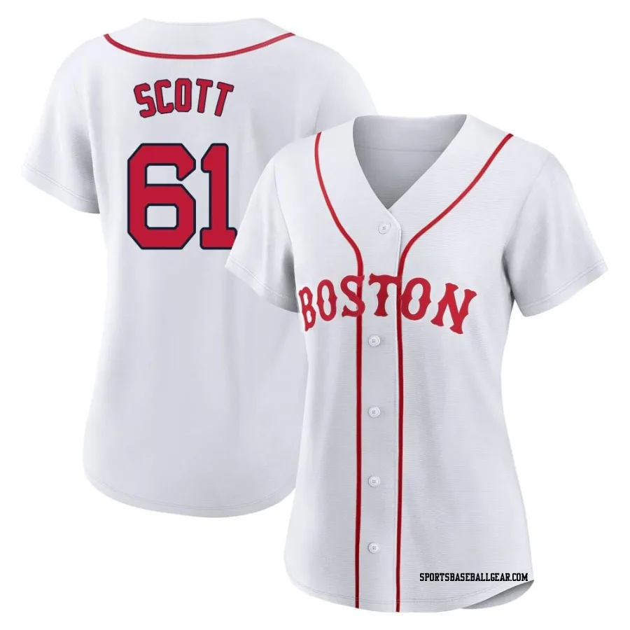 Tayler Scott Women's Boston Red Sox White Authentic 2021 Patriots' Day Jersey