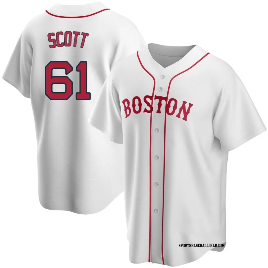 Tayler Scott Youth Boston Red Sox White Replica Alternate Jersey