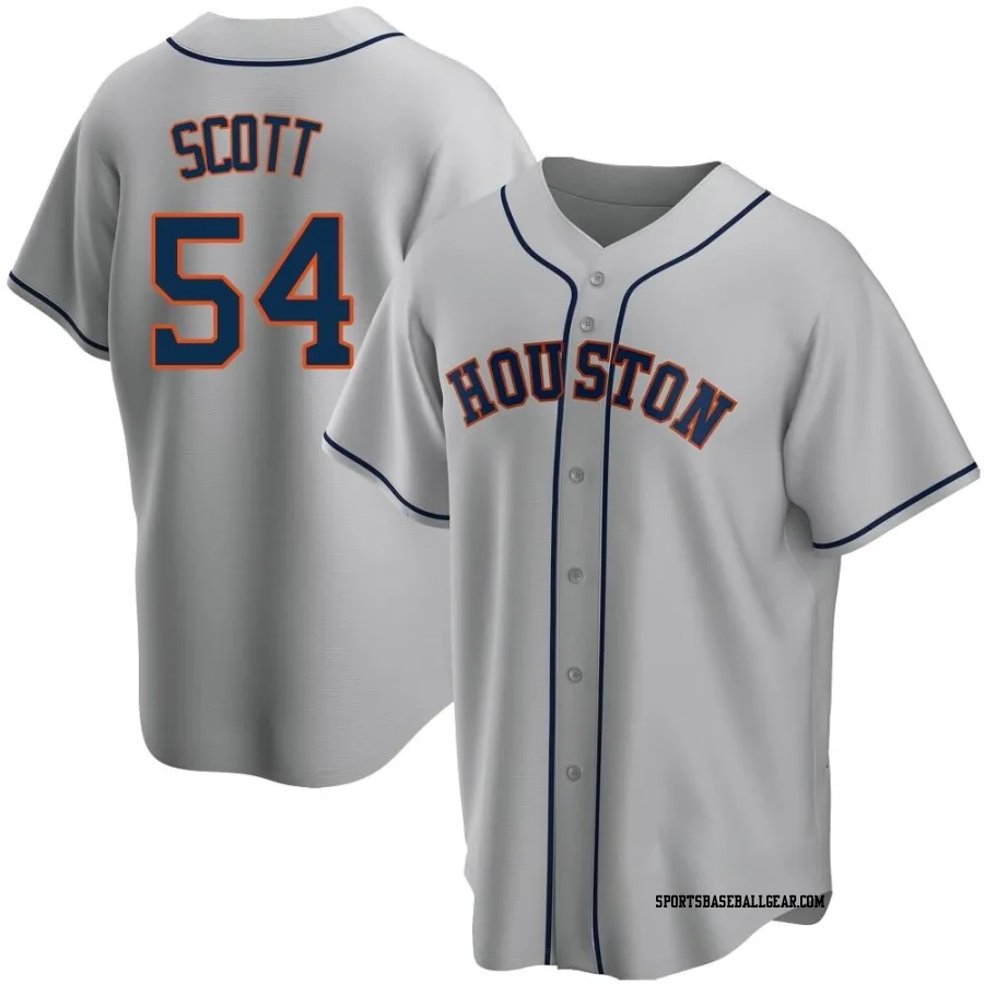 Tayler Scott Youth Houston Astros Gray Replica Road Jersey