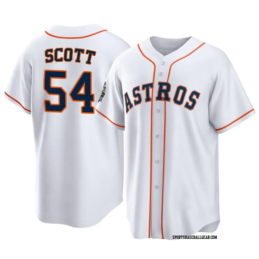 Tayler Scott Youth Houston Astros White Replica 2022 World Series Home Jersey