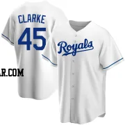 Taylor Clarke Men's Kansas City Royals White Replica Home Jersey