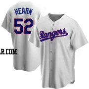 Taylor Hearn Men's Texas Rangers White Replica Home Cooperstown Collection Jersey