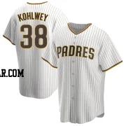 Taylor Kohlwey Men's San Diego Padres White/Brown Replica Home Jersey