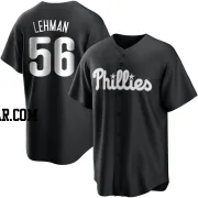 Taylor Lehman Men's Philadelphia Phillies Black/White Replica Jersey