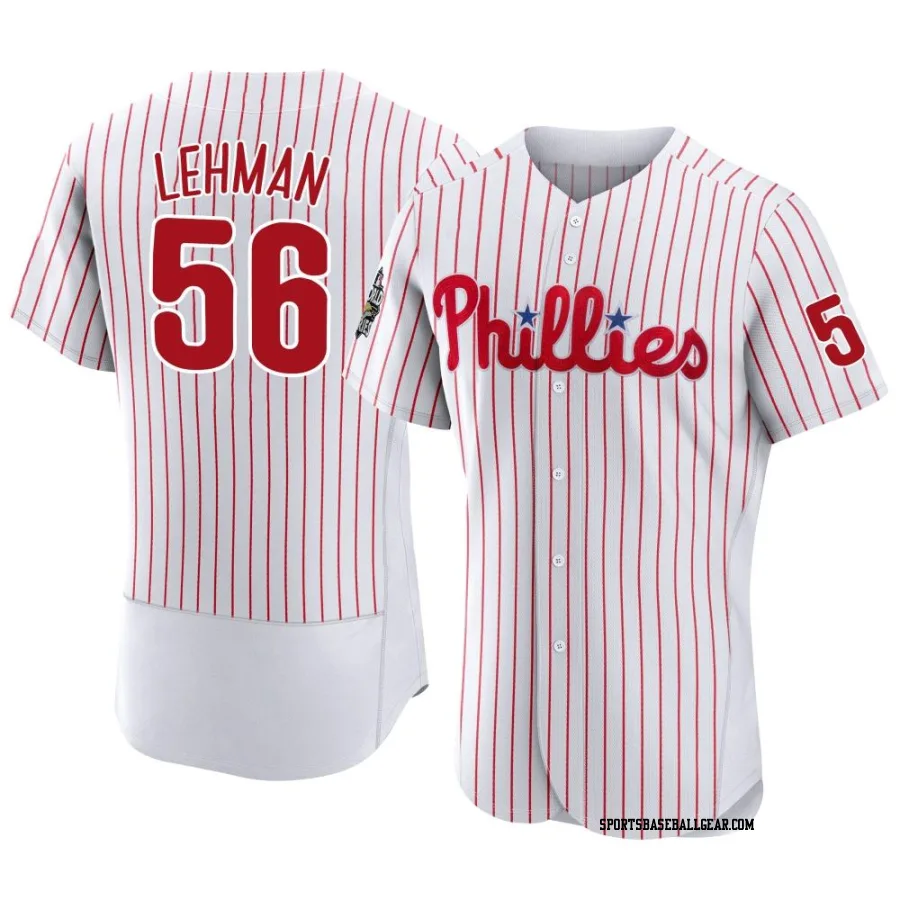 Taylor Lehman Men's Philadelphia Phillies White Authentic 2022 World Series Home Jersey