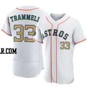 Taylor Trammell Men's Houston Astros Gold Authentic White 2023 Collection Jersey