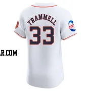 Taylor Trammell Men's Houston Astros White Elite Home Patch Jersey