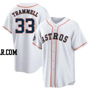 Taylor Trammell Men's Houston Astros White Replica 2022 World Series Champions Home Jersey