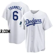 Taylor Trammell Men's Los Angeles Dodgers White Replica 2024 World Tour Seoul Series Home Jersey