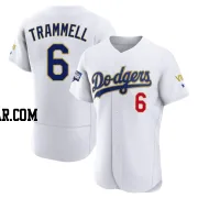 Taylor Trammell Men's Los Angeles Dodgers White/Gold Authentic 2021 Gold Program Player Jersey