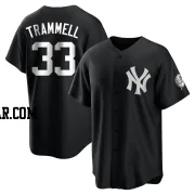 Taylor Trammell Men's New York Yankees Black/White Replica Jersey