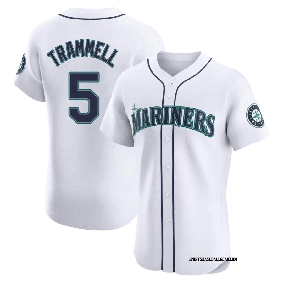 Taylor Trammell Men's Seattle Mariners White Elite Home Jersey