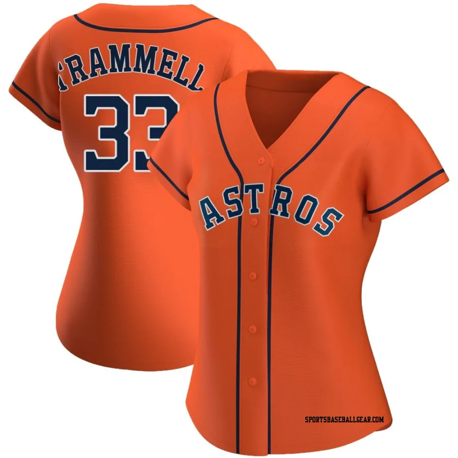 Taylor Trammell Women's Houston Astros Orange Authentic Alternate Jersey