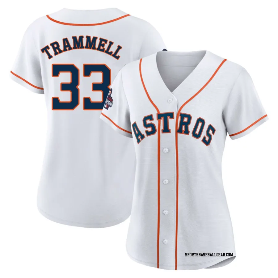 Taylor Trammell Women's Houston Astros White Authentic 2022 World Series Champions Home Jersey