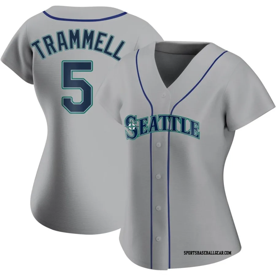 Taylor Trammell Women's Seattle Mariners Gray Authentic Road Jersey