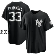 Taylor Trammell Youth New York Yankees Black/White Replica Jersey