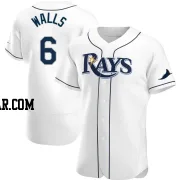 Taylor Walls Men's Tampa Bay Rays White Authentic Home Jersey