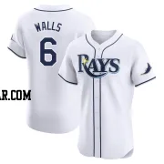 Taylor Walls Men's Tampa Bay Rays White Elite Home Jersey