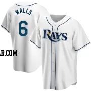 Taylor Walls Men's Tampa Bay Rays White Replica Home Jersey