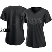 Taylor Walls Women's Tampa Bay Rays Black Authentic Pitch Fashion Jersey