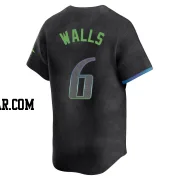 Taylor Walls Youth Tampa Bay Rays Charcoal Limited 2024 City Connect Jersey