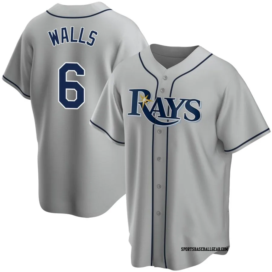 Taylor Walls Youth Tampa Bay Rays Gray Replica Road Jersey