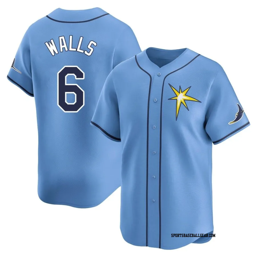 Taylor Walls Youth Tampa Bay Rays Light Blue Limited Alternate Jersey