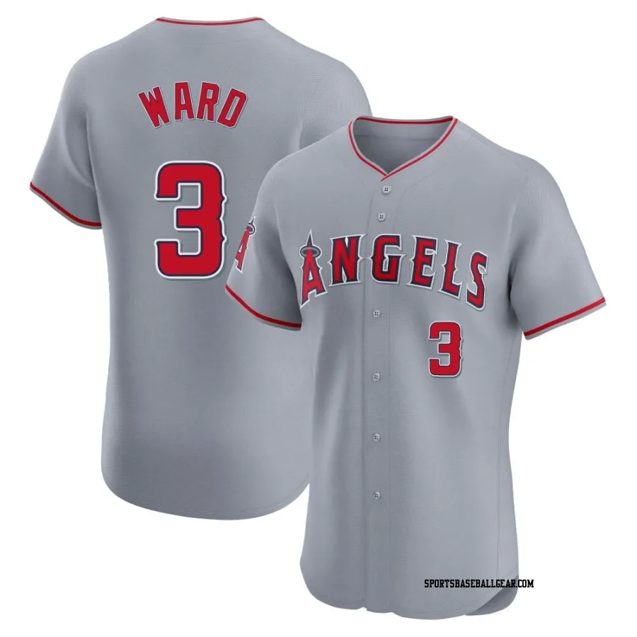 Taylor Ward Men's Los Angeles Angels Gray Elite Road Jersey