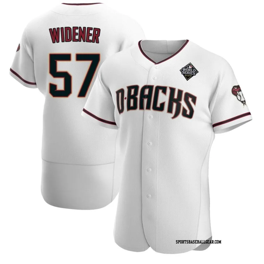 Taylor Widener Men's Arizona Diamondbacks White Authentic Crimson Home 2023 World Series Jersey