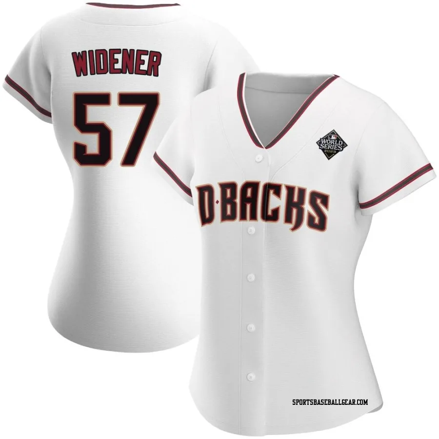 Taylor Widener Women's Arizona Diamondbacks White Authentic Home 2023 World Series Jersey