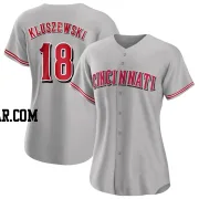 Ted Kluszewski Women's Cincinnati Reds Gray Authentic Road Jersey