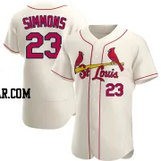 Ted Simmons Men's St. Louis Cardinals Cream Authentic Alternate Jersey